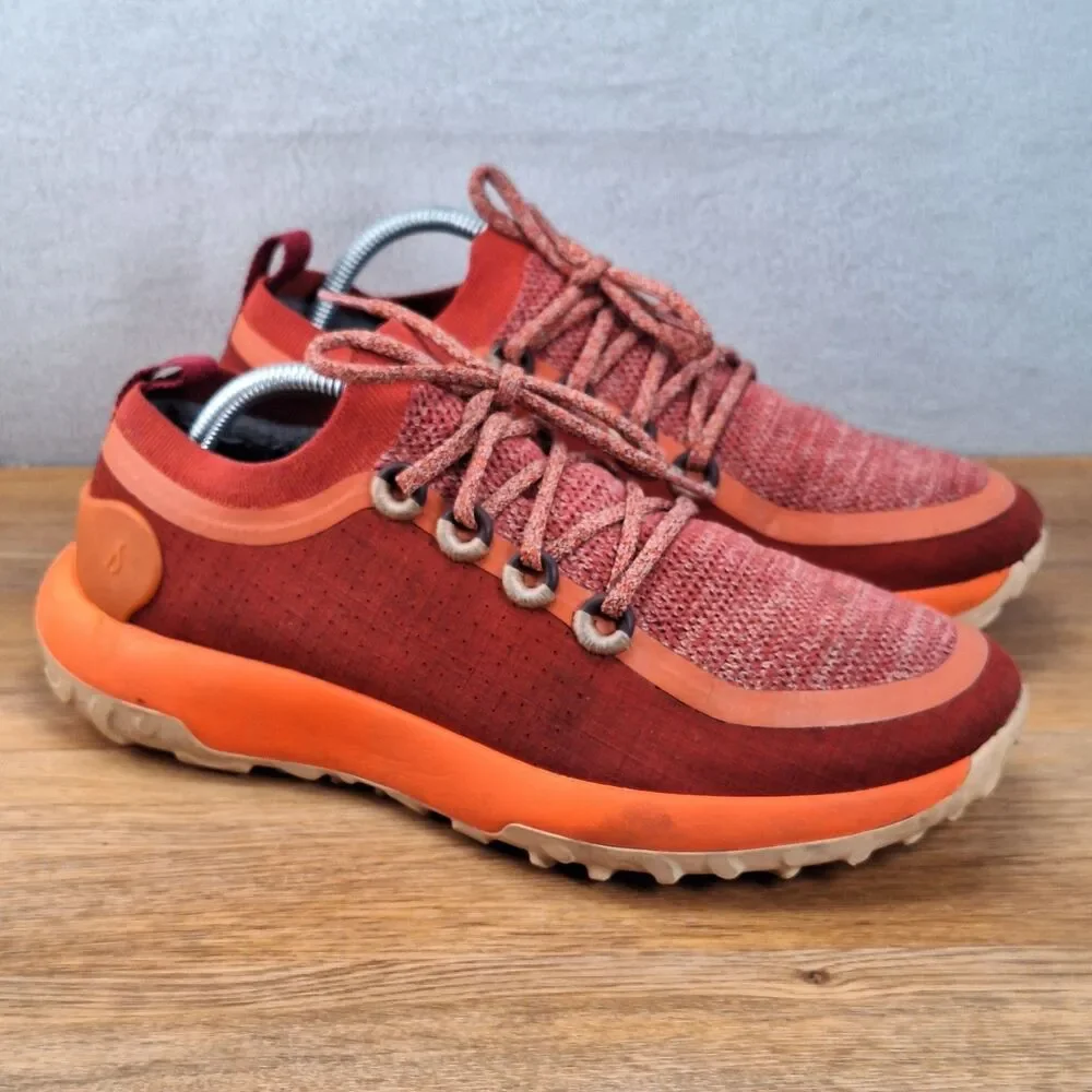 Allbirds SWT Men's 10 Trail Runner Sneakers Red Orange Lace-Up Sustainable